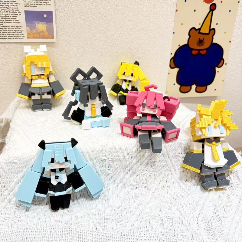 Car Accessories Japanese - Anime Hatsune Miku 3D Baskılı Anahtarlık