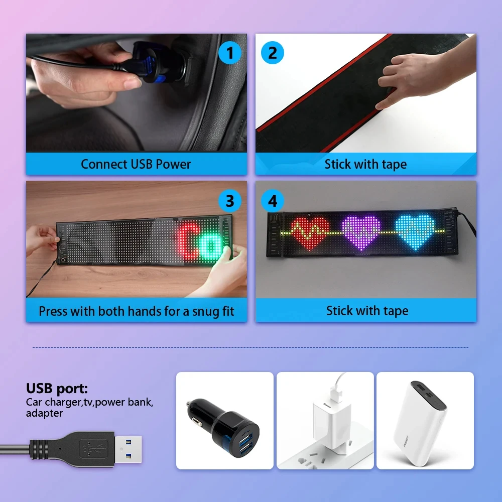 LED DIY Matris Piksel Panel Le - Car Led Light incelemesi ve fiyatı
